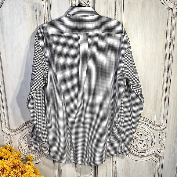 Club Room Men's Black and White Checkered Shirt Slim Fit - Picture 7 of 8